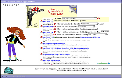 Round 1 Design: Research section with search engine screen shots