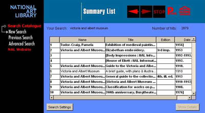 Webpac list of V&A publications