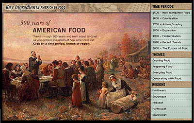 Early settlers eating 