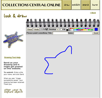 Screen Shot: CC Online Drawing page