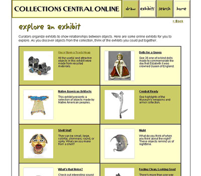 Screen Shot: CC Online Exhibits page
