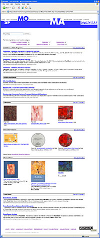 Screen Shot: Atomz search