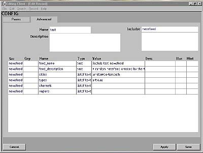 Screen Shot: setting up content types