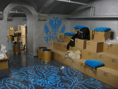 Fig. 14 &ndash; 16 : Work in progress in the basement of the Archive of the province Drenthe